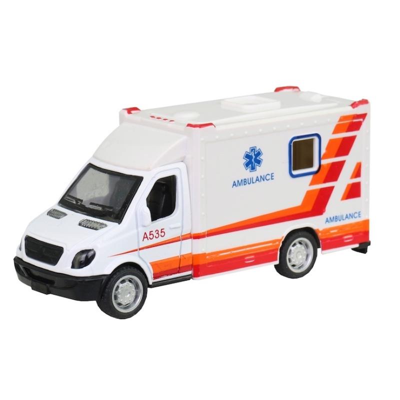 Ambulancia kovová, spätný chod