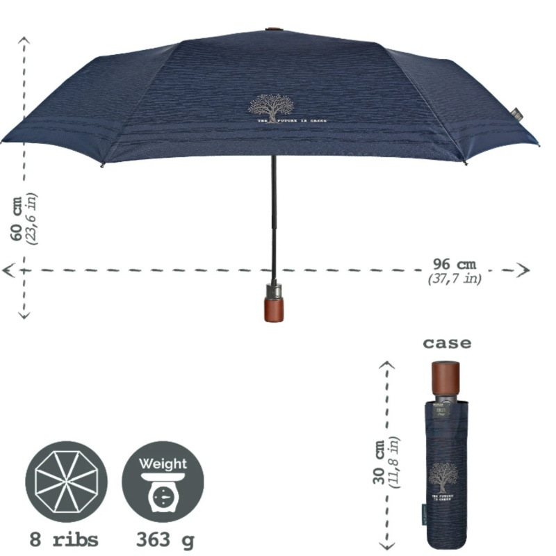 Automatický skladací dáždnik Peretti Green "Rigato Blue", 19164 3