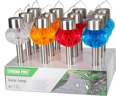 Lampa Strend Pro Libertas, nerez, solárna, LED, 9x36 cm, Sellbox 12 ks