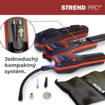 Kompresor Strend Pro K25, ručný, 150 psi, 10 bar, LED svetlo, akumulátorová pumpička