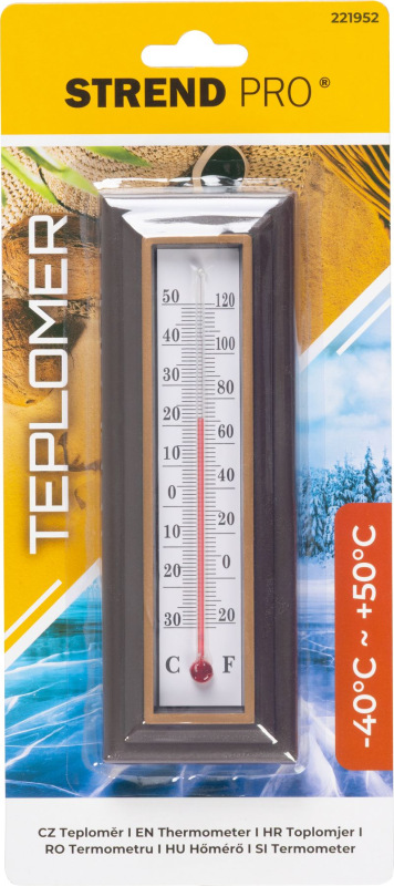 Teplomer Strend Pro TMS-114 Retro, vonkajší, na okno, 162x56x20 mm, plast 3