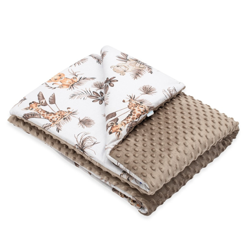 Detská deka z Minky s výplňou New Baby Safari 80x100 cm 1