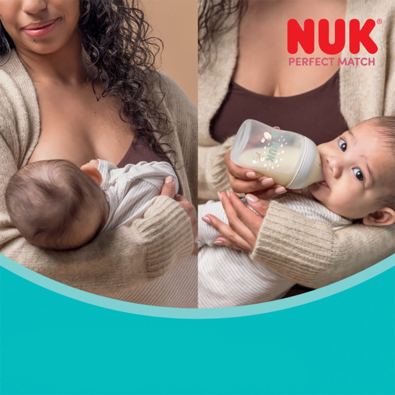 Dojčenská fľaša NUK Perfect Match Temperature Control 150 ml Hippo 3