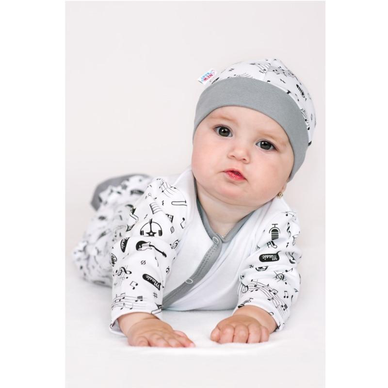Dojčenská bavlnená čiapočka New Baby Music 56 (0-3m)