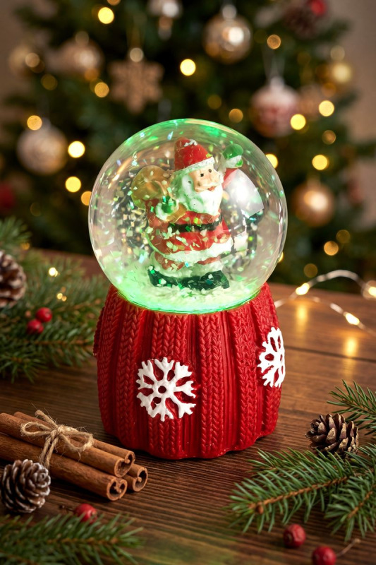 Dekorácia MagicHome Vianoce, Snežítko, LED, 2xLR44, 4,5x4,5x7 cm 1