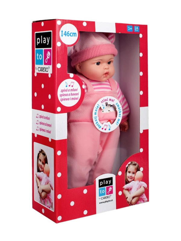 Poľsky hovoriaca a spievajúca detská bábika PlayTo Agatka 46 cm 5