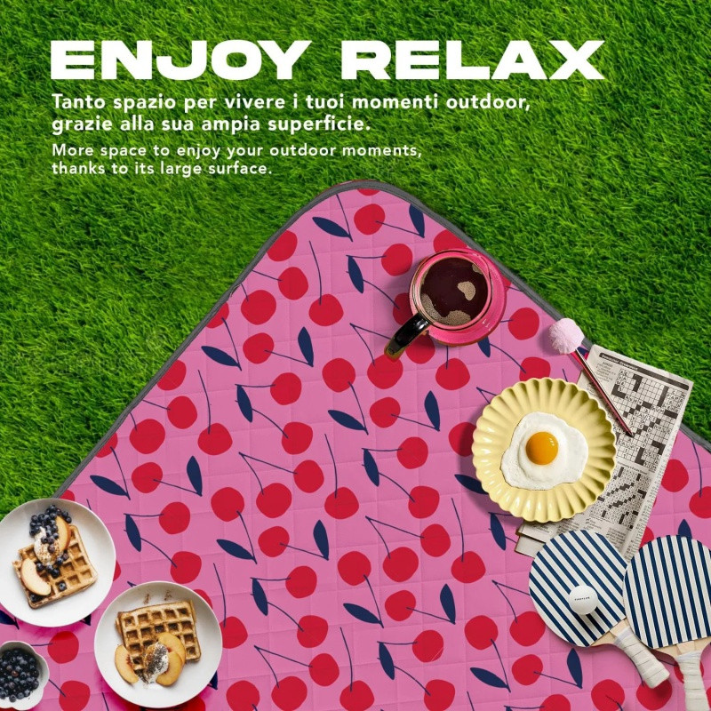 Veľká pikniková deka Perletti Travel – Cherry, 200x200cm, 13157 6