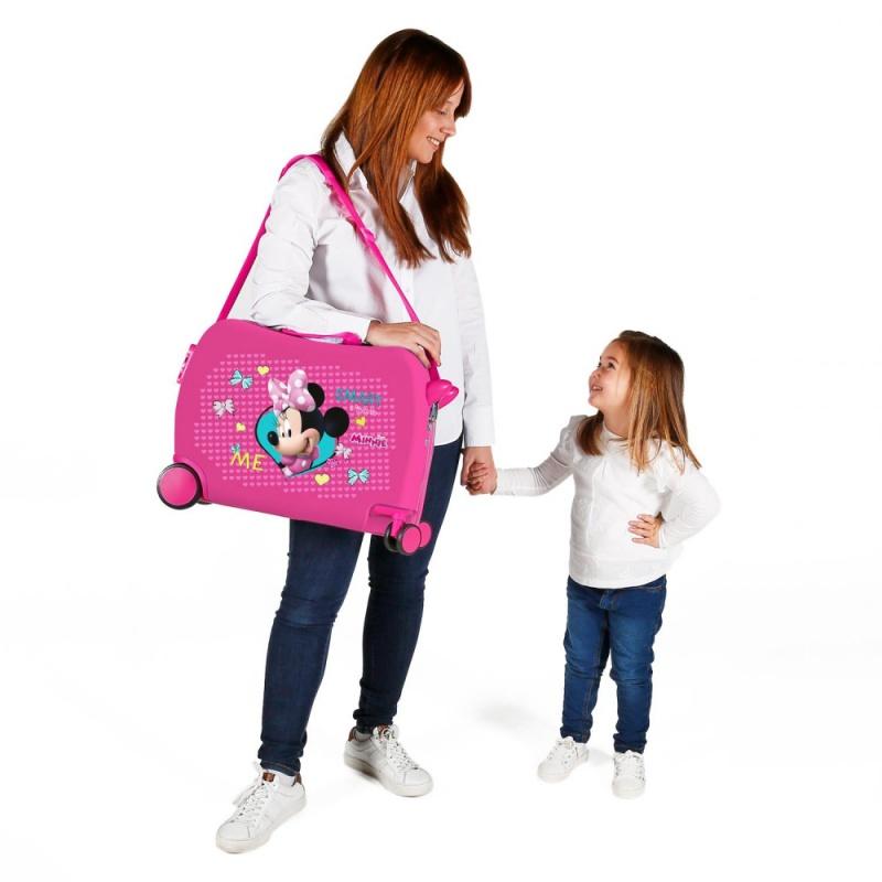 Detský cestovný kufor na kolieskach / odrážadlo MINNIE MOUSE Happy Helpers, 34L, 22398E1 5