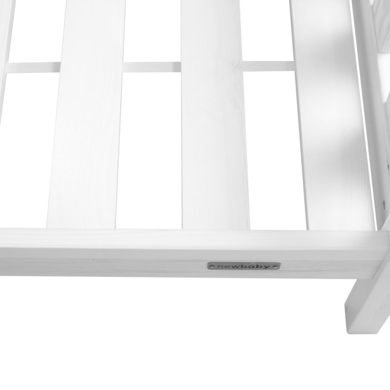 Detská posteľ domček so zábradlím a roštom New Baby CASTELLO 160x80 cm biela 4