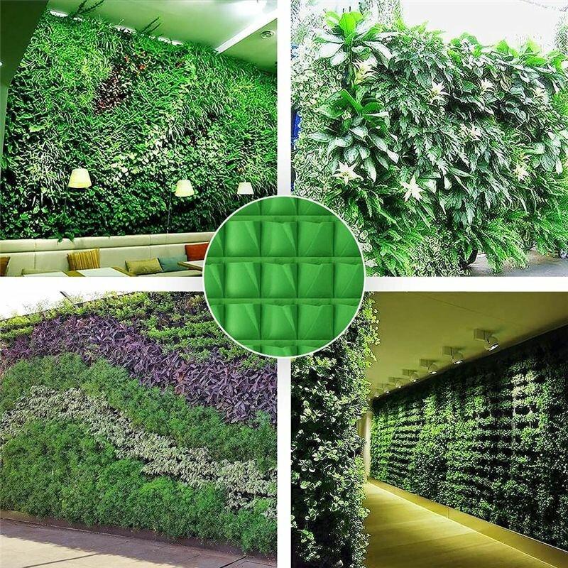 Merco Wall Grow Bag 18 textilné kvetináče na stenu čierna