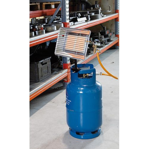 Infračervený ohrievač BRI VS-piezo s keramickým horákom a držiakom, 4,2 kW, MEVA 1