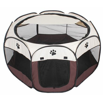 Pet Octagonal ohrádka pre psy hnedá