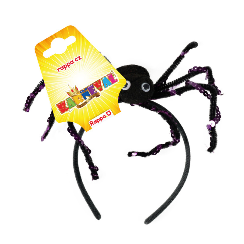 Čelenka Halloween s pavúkom čierna 1