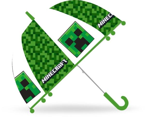 EUROSWAN Chlapčenský Priehľadný dáždnik Minecraft Creeper