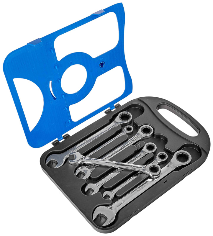 Sada račňových kľúčov očkoplochých, 7-dielna (8,10,11,13,14,17,19 mm), GEKO 1