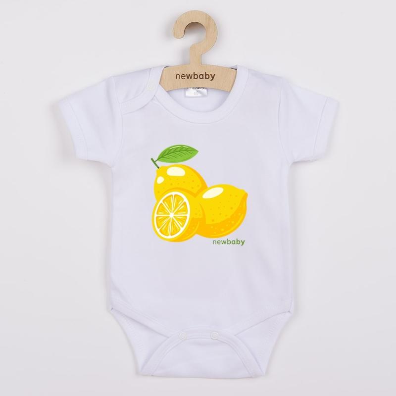 Detské body s potlačou New Baby Lemon - krátky rukáv 74 (6-9m)