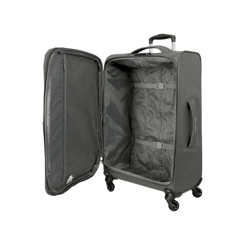Textilný cestovný kufor ROLL ROAD ROYCE Grey / Sivý, 66x43x26cm, 64L, 5019222 (medium) 3