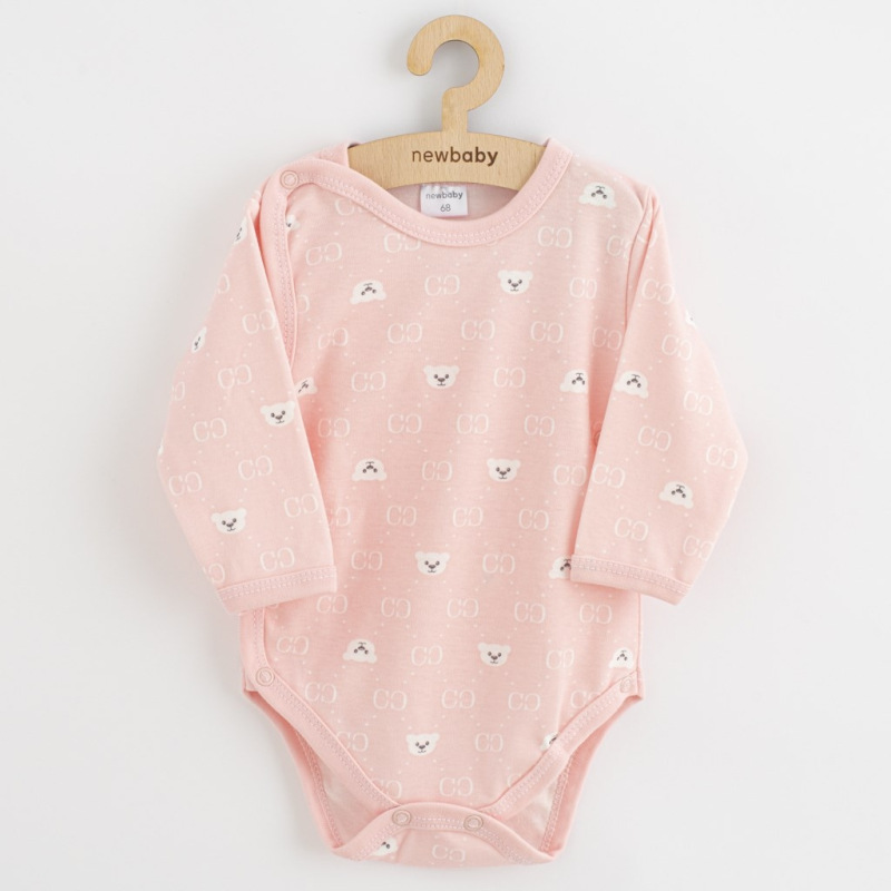 Dojčenské body celorozopínacie New Baby Classic II Dievča 3ks ružové 62 (3-6m) 1