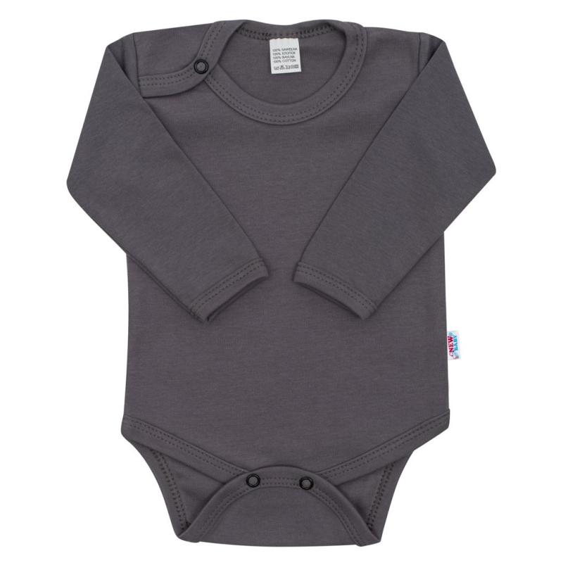 Dojčenské body New Baby Classic II tmavo sivé 50