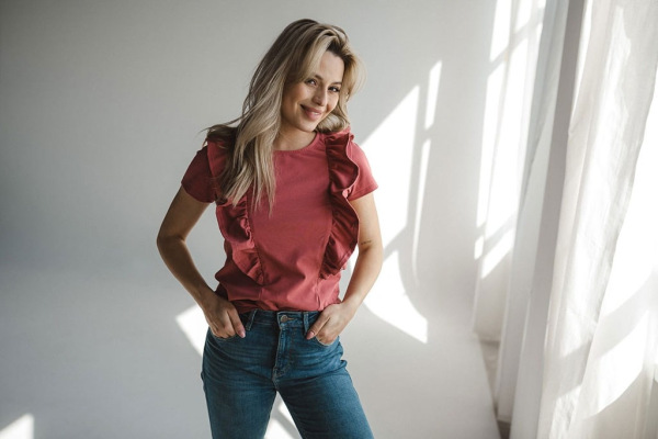 Dojčiace tričko Milky Wawes milk & love krátky rukáv hnedo ružové XL 2