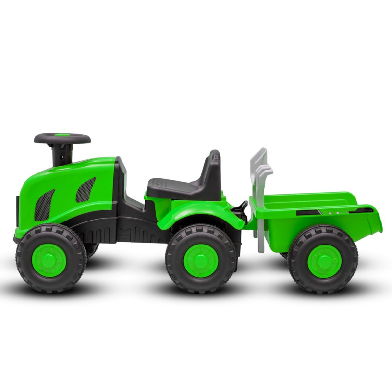 Detské odrážadlo traktor s vlečkou Benny Baby Mix New zelený 1