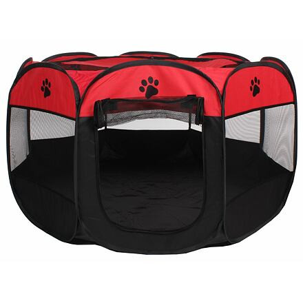 Pet Octagonal ohrádka pre psy červená-čierna 2