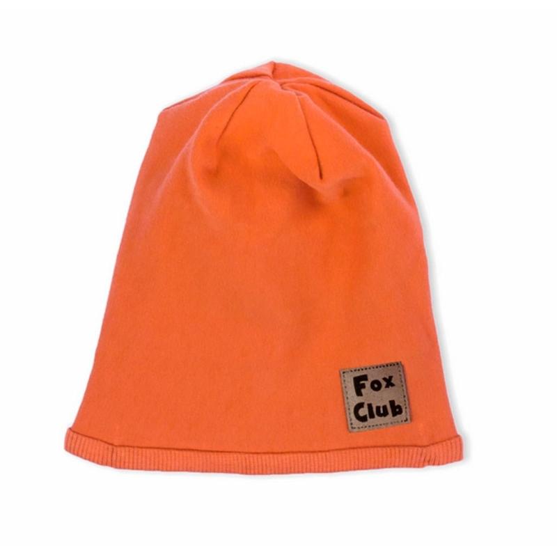 Dojčenská bavlnená čiapočka Nicol Fox Club oranžová 92/98