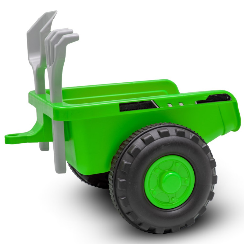 Detské odrážadlo traktor s vlečkou Benny Baby Mix New zelený 2