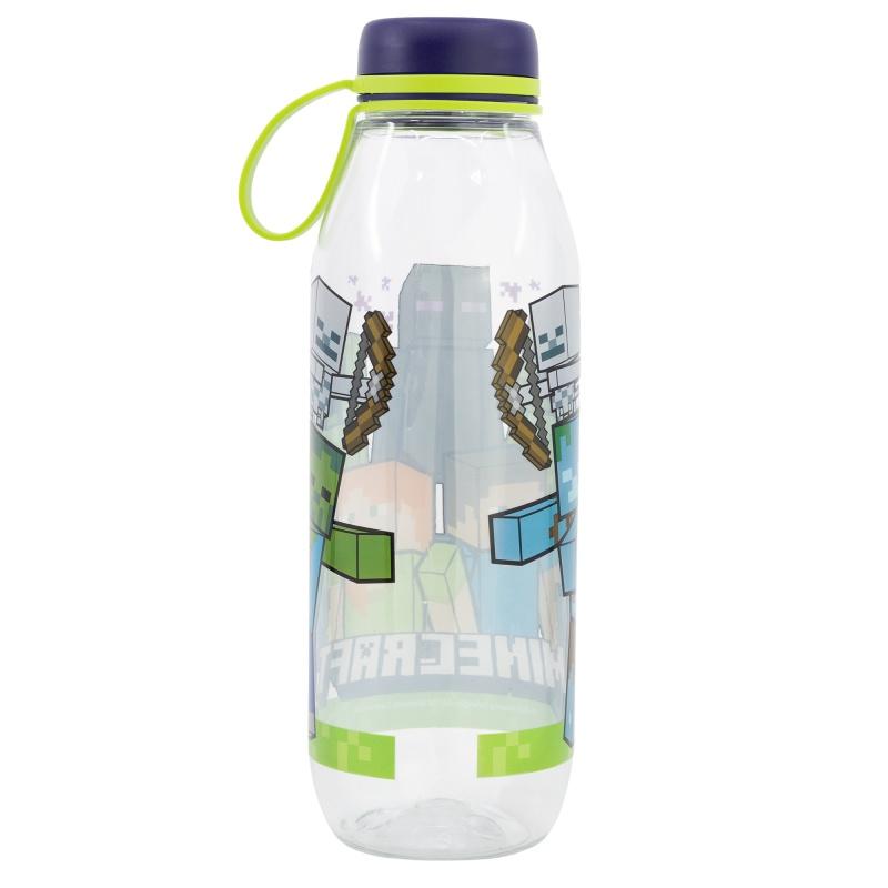 Plastová fľaša so silikónovým pútkom MINECRAFT, 650ml, 40483