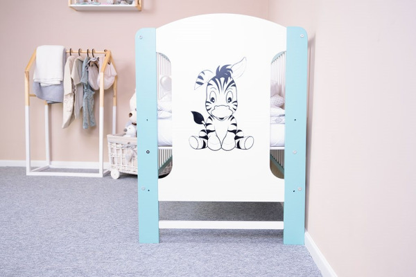 Detská postieľka New Baby ELSA Zebra bielo-mätová 4