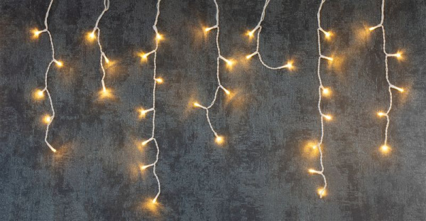 Reťaz MagicHome Vianoce MULTI CONNECT Icicle, 100 LED teplá biela, cencúľová, jednoduché svietenie,