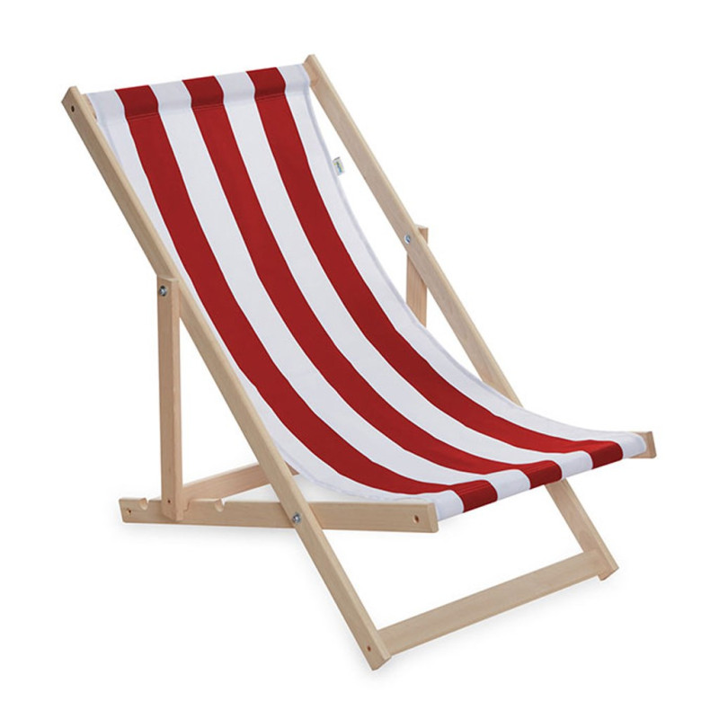 Záhradné ležadlo plážové skladacie Baby Mix červeno-biele