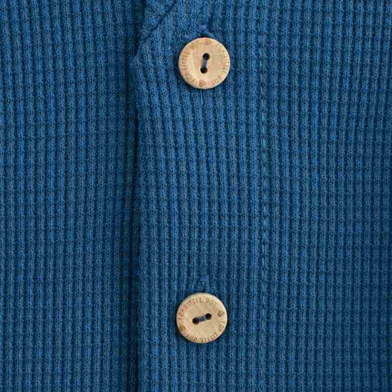 Dojčenský kabátik na gombíky New Baby Luxury clothing Oliver modrý 68 (4-6m)