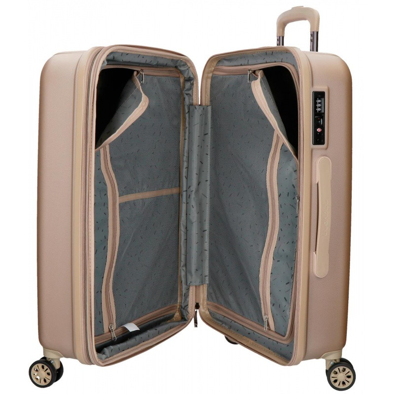 MOVOM Wood Champagne, Sada luxusných ABS cestovných kufrov, 65cm/55cm, 5318965 4