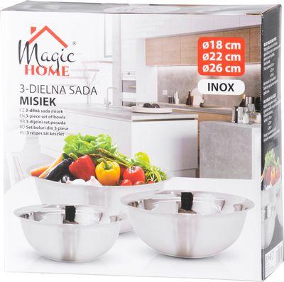 Miska MagicHome, nerez, 18-22-26 cm, sada 3 ks