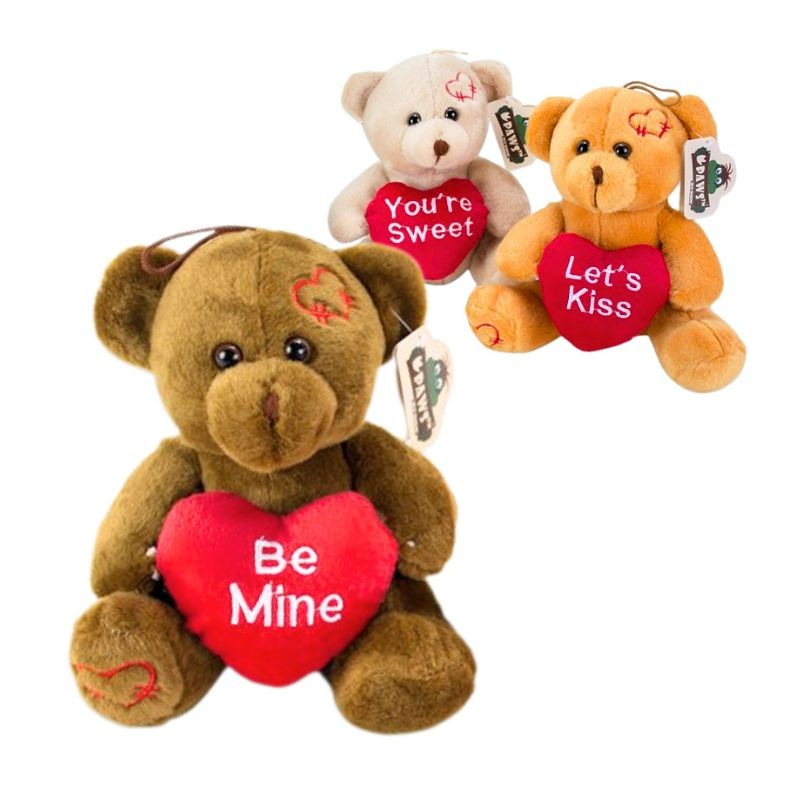 Plyšový macko so srdiečkom - 3 druhy