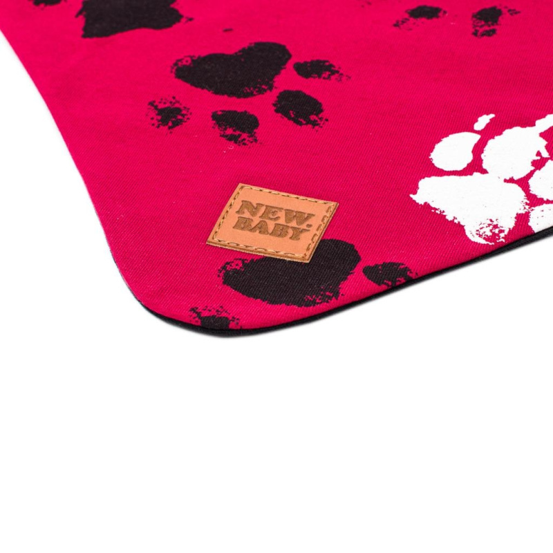 Dojčenská bavlnená šatka na krk New Baby labka tmavo ružová M M 1