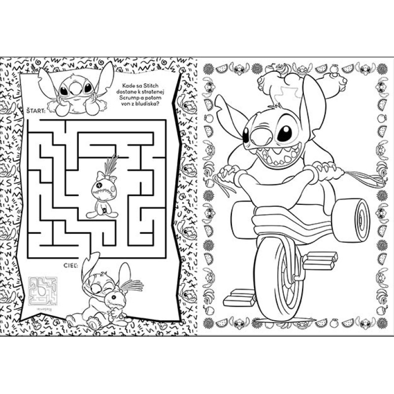 Omaľovánka so samolepkami Lilo & Stitch A4 1