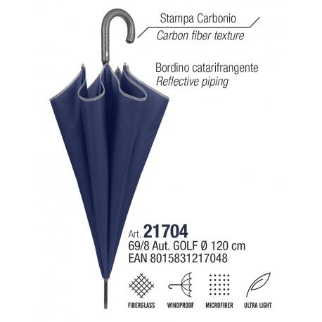 PERLETTI TECHNOLOGY Luxusný automatický dáždnik s reflexným pásom, 21704