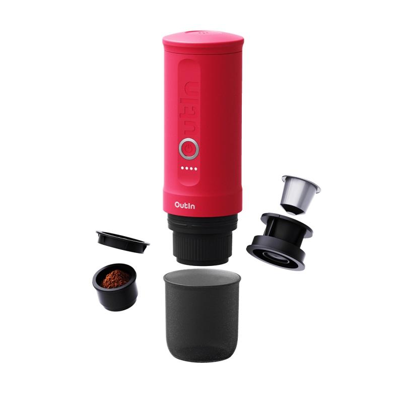 Outin Nano Portable Espresso Machine – Crimson Red 2