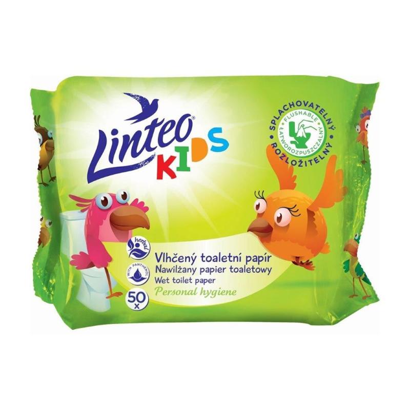 Dětský vlhčený toaletný papier Linteo KIDS 50ks