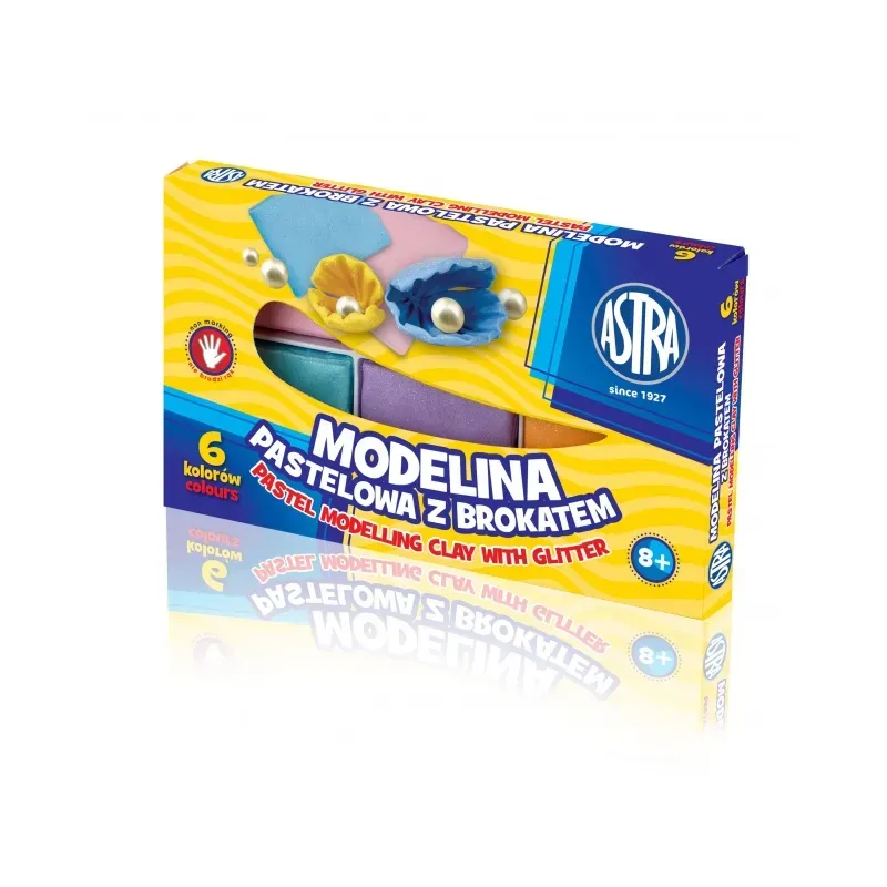 ASTRA Modelovacia hmota do rúry MODELINA pastelová s trblietkami 6ks, 304118001