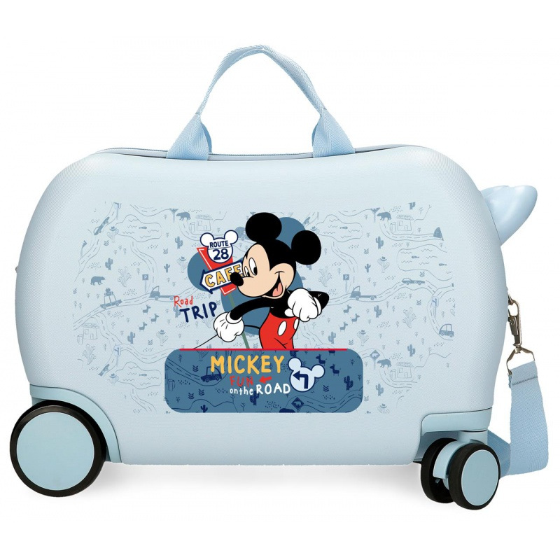 Detský cestovný kufor na kolieskach / odrážadlo MICKEY MOUSE Road Trip, 25L, 4951021