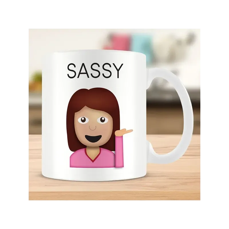 STOR Keramický hrnček EMOJI Sassy 350ml