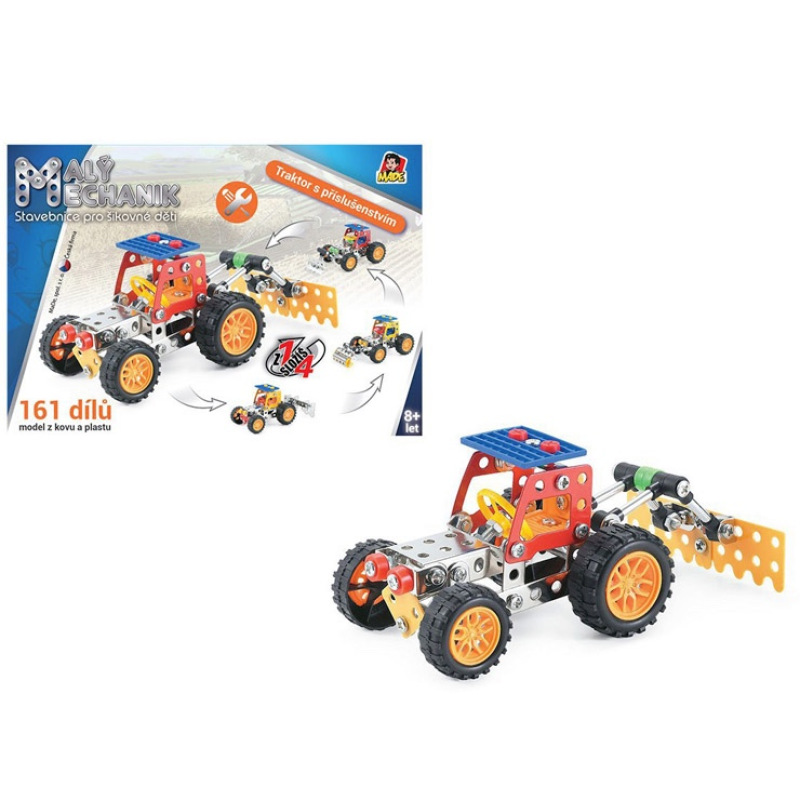 Malý mechanik - traktor s príslušenstvom 4v1