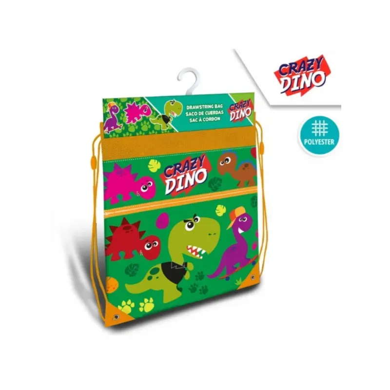 KIDS LICENSING Vrecúško na prezuvky 40/30cm CRAZY DINO, KL10995