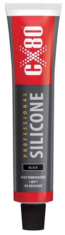 SILIKÓN PROFESIONAL do 380°C, 80 ml, čierny s aplikátorom, na blistri