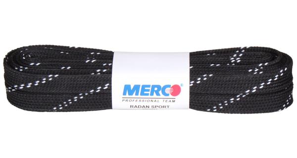 Merco PHW-10 šnúrky do korčúľ, voskované čierna , 240cm