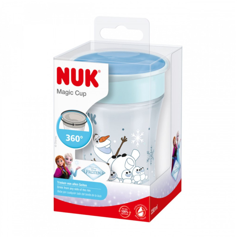 Detský hrnček Mini Magic NUK 360 ° s viečkom Frozen Olaf 230 ml 1