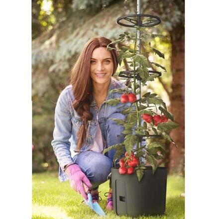 Plastkon Tomato kvetináč na paradajky 29 cm antracitová 2